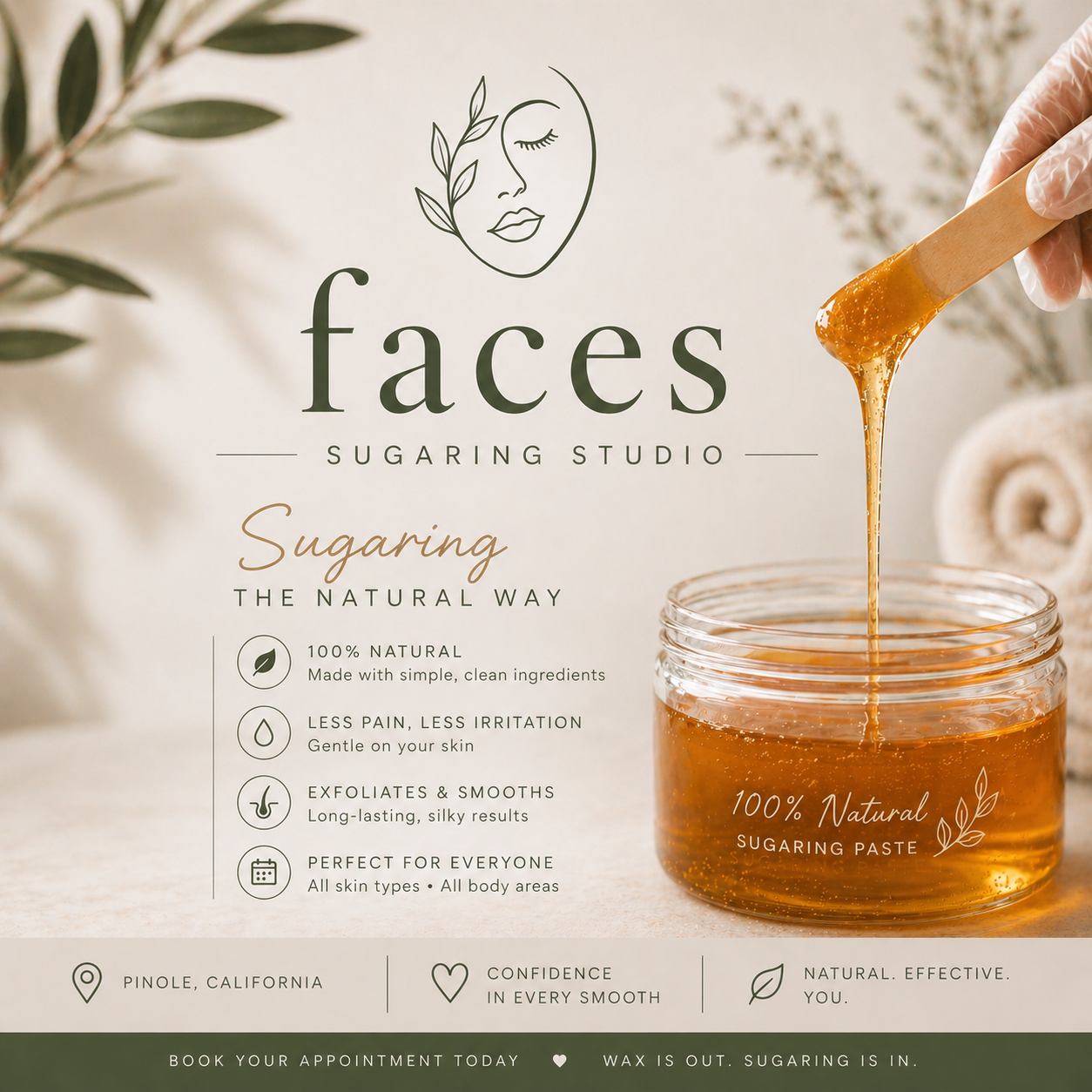 Faces sugaring studio promotional image